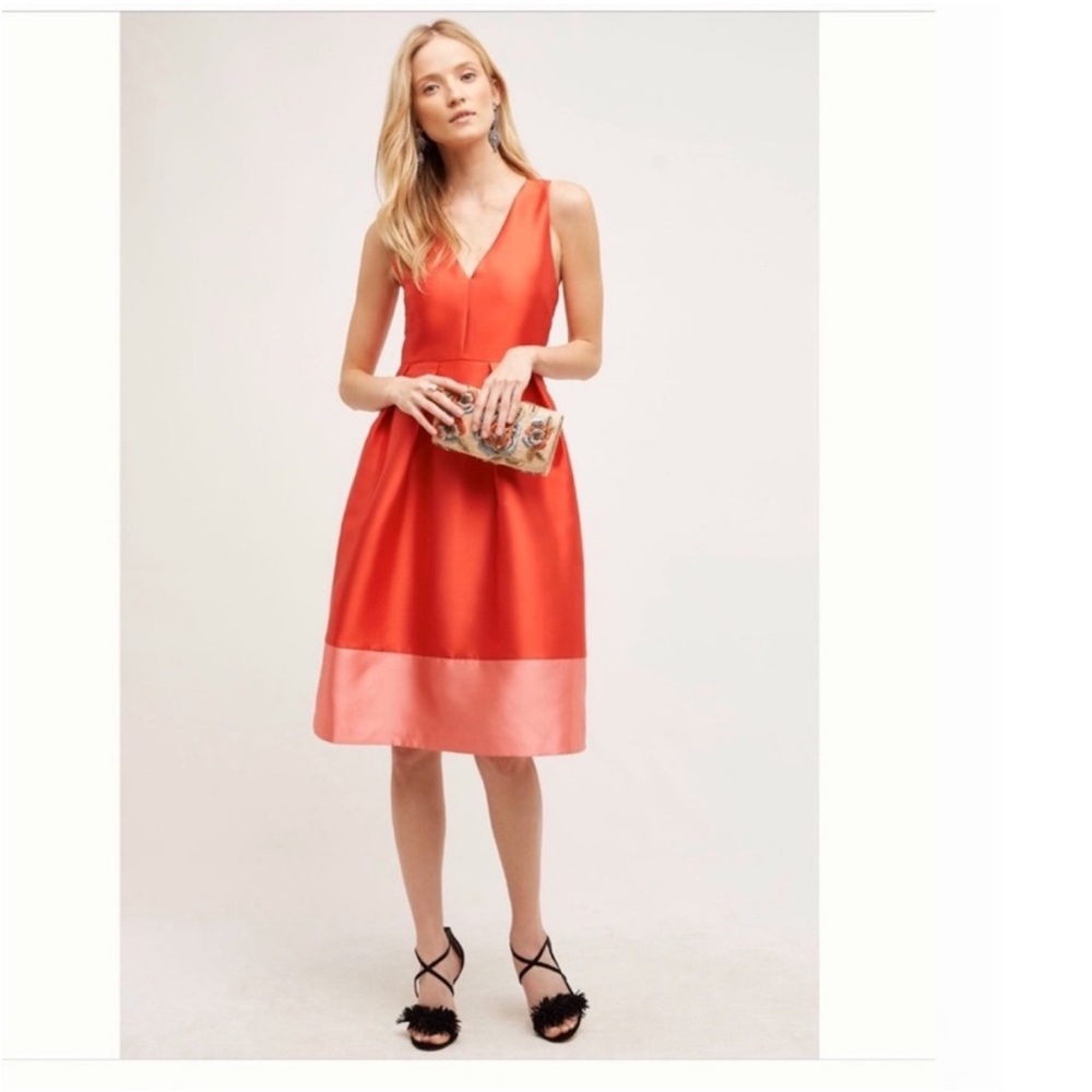 Anthropologie Maeve color block dress size 2 EUC
